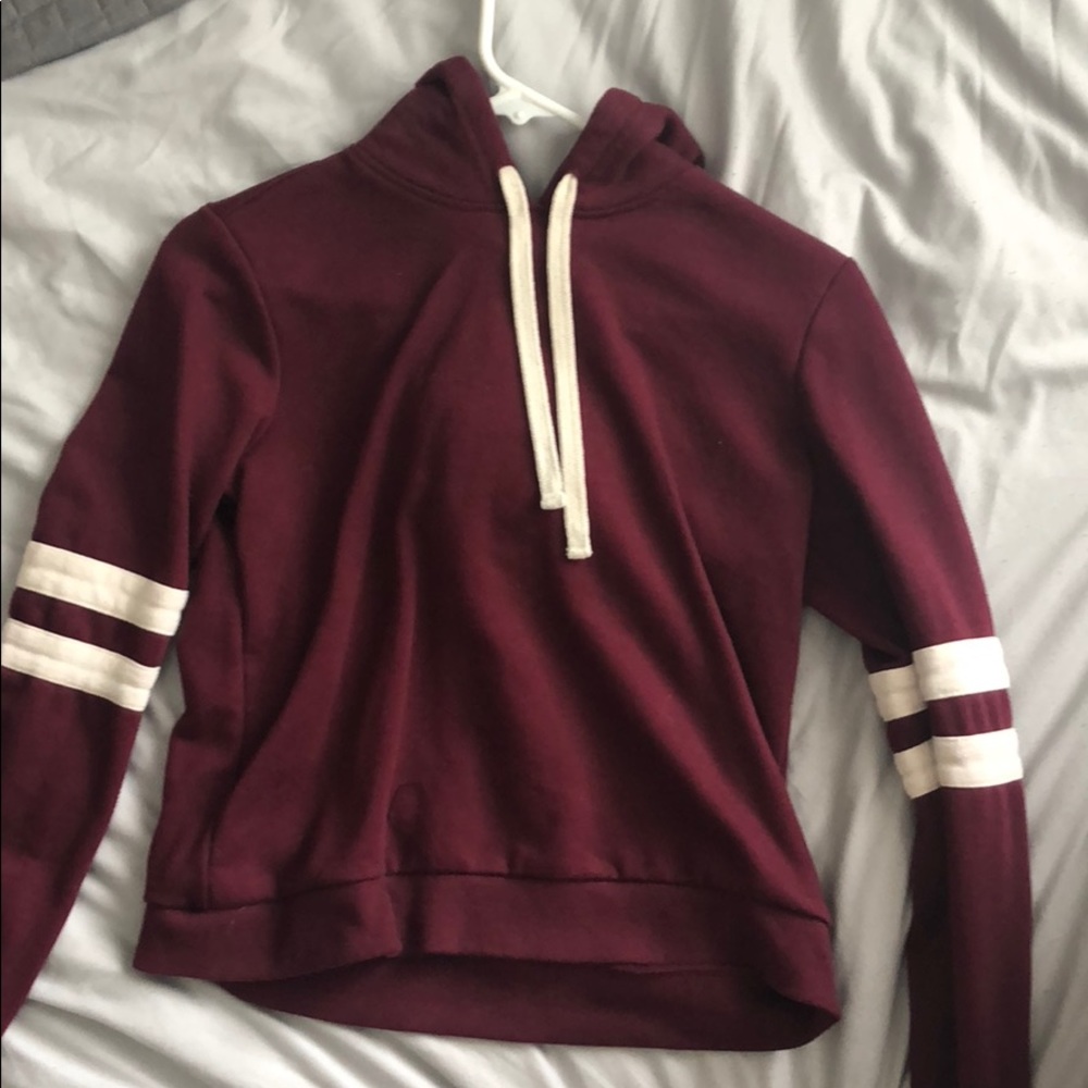 maroon hoodie